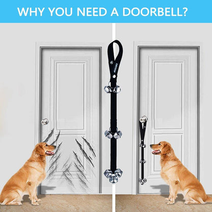 Dog Bell Premium Potty Training Big Dog Bells Adjustable Dog Doorbell for Potty Training Your Puppy Easily - Premium Quality - 7 Extra Super Loud Dog Doorbells